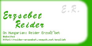 erzsebet reider business card